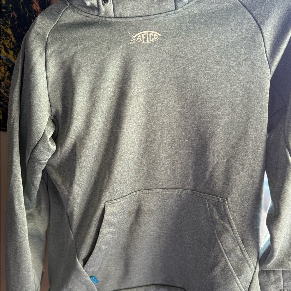 AFTCO Steel Gray Hoodie Size Medium